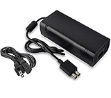 PerriRock AC Adapter Power Supply Cord for Replacement Xbox 360 Slim Console - Black
