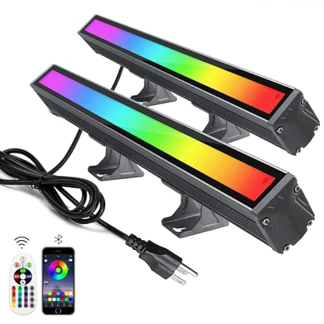 48W LED RGB Color Changing Flood Light Wall Washer Light Bar