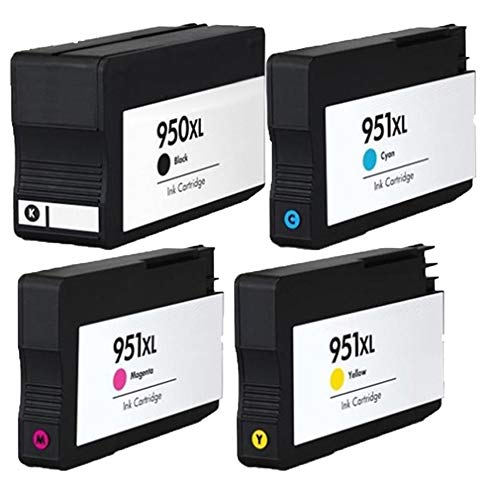 Tinta Y Tóner, Office Product GENERICOS Cartuchos Compatible Kit 4 Colores 951 XL & 950 XL , Cartucho Amarillo CN048AL 951XL, Magenta CN047AL 951XL , Cian CN046AL 951XL Y Negro CN045AL 950XL...