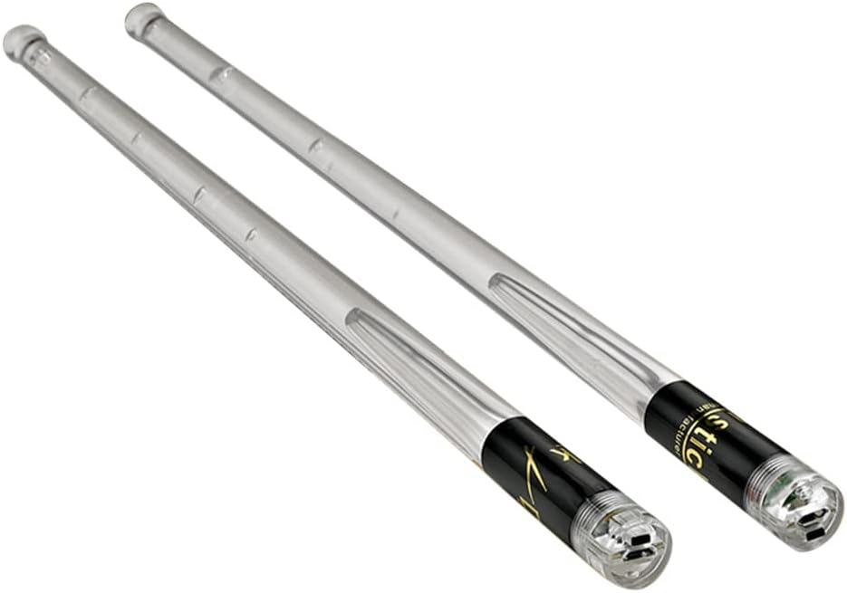 Drum Sticks,Led Light Up Drumsticks Jazz Sticks 15 Gradient Colorful Lights Usb Charging With On/Off Switch Drumstick Set Accessories