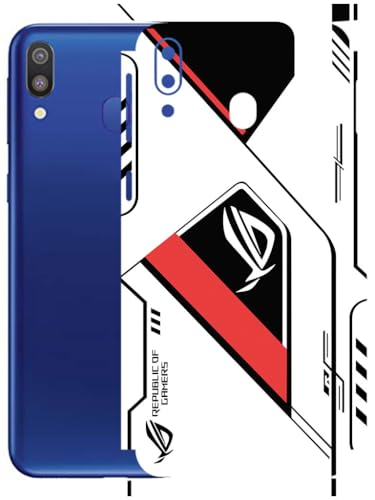 Image of AtOdds - Full Body Back Screen Guard Protector Film - Lamination Wrap Skin Sticker Compatible with Samsung Galaxy M20 | Scratchproof Matte Finish (RogRed)