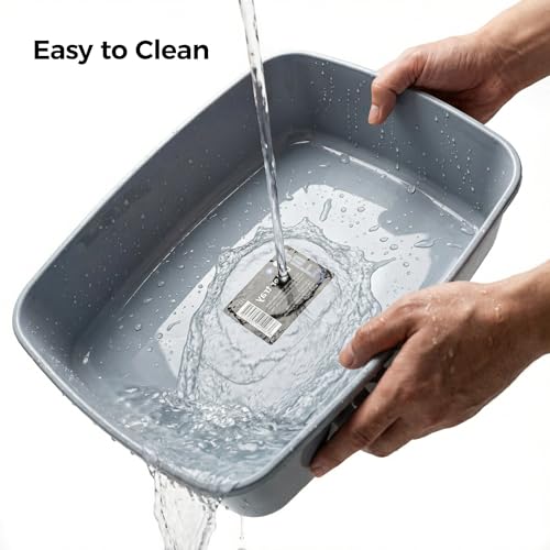 Cat litter Tray, Litter Tray Box, Plastic Cats Open Top Portable Pan Loo Box, Easy Clean Toilet for Cat Kitten Rabbit, 40x30x9 cm - Image 6