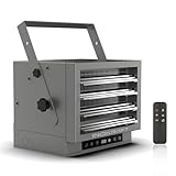 InoKraft 7500W Electric Garage Heater with Remote, Ceiling Mount Fan Forced Shop Heater with Digital Thermostat, 240V Hardwired Space Heater for Garage&Workshop, 12-hour Timer and Overheat Protection