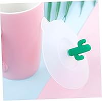 Vista 7 de KICHOUSE Cubiertas selladas de taza de té a prueba de fugas con succión de cactus de dibujos animados para un estilo aleatorio