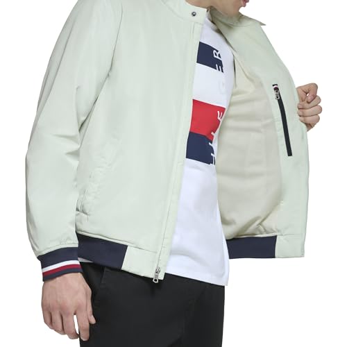 Image of Tommy Hilfiger Men's Lightweight Varsity Rib Knit Bomber Jacket