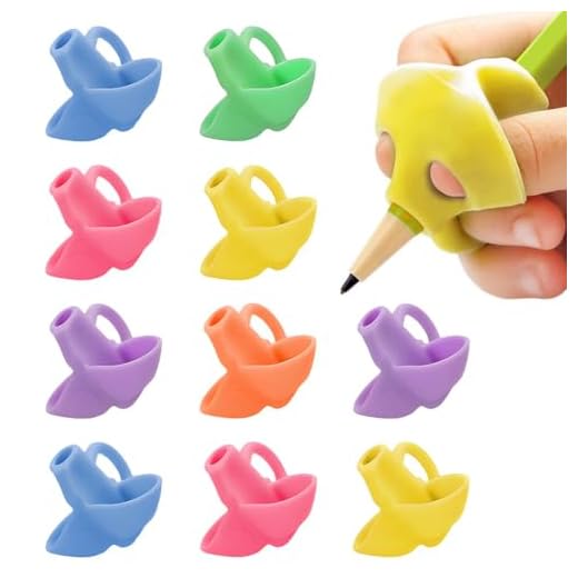 NJCXOLA Agarre de Lápiz para Niños, Agarre de Bolígrafo, 10 piezas de agarres de lápiz, Ayuda de Escritura Herramienta de Corrección Postural para Niños Adultos