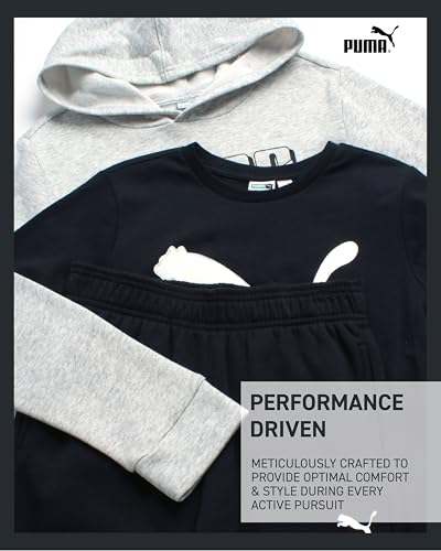 PUMA Boys Sweatpants Set - 3 Piece Fleece Pullover Hoodie Boys TShirt and Jogger Pants Youth Kids Activewear Set (8-16)3