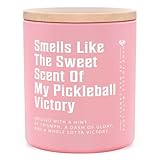 Encoink Pickleball Gifts for Women, Lavender Scented Candle,Cool Gifts for Pickleball Lovers/Girl/Coach/Player/Friend, Funny Pickleball-Themed Gift for Mothers Day Birthday, Pink Jar(10oz)