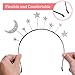Star Moon Headband Birthday Party Hair Hoop Glitter Crown Hair Accessory Wedding Princess Birthday Party Cosplay Costume