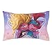 NoJo DreamWorks Trolls Glam Together Purple, Pink, and Blue, Poppy and Viva 4 Piece Toddler Bed Set - Comforter, Fitted Bottom Sheet, Flat Top Sheet, and Reversible Pillowcase