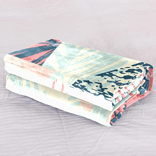 Couverture de lit moelleuse et confortable à rayures géométriques - 3