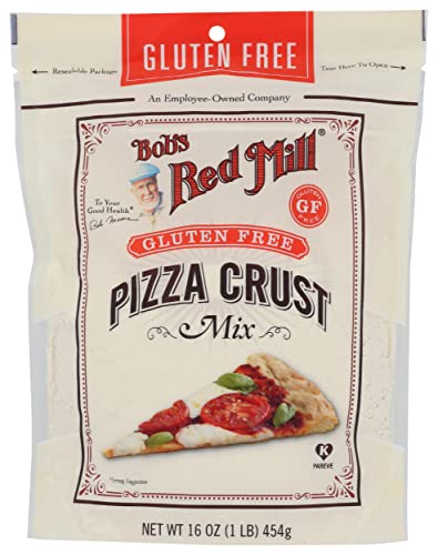 Bob's Red Mill Gluten Free Pizza Crust Mix, 16oz (Pack of 1)- Makes two 12' crusts per package, Kosher