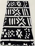 Black, and White- Abstract Design-for Elegant Dresses African Veritable Wax Block Prints Fabric/African Ankara Wrapper Fabric Wax Fabrics /-Sell by 6 Yards-100% Cotton