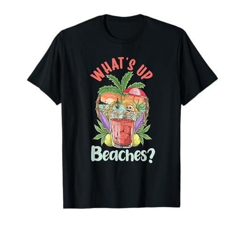 What's Up Beaches? Playa Palm Gafas de Sol Mar Tumbona Camiseta
