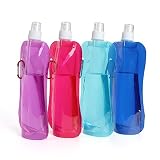 Blcculi 700ML Collapsible Water Bottles,6PCS Foldable Water Bottles for Travel,Reusable Travel Water