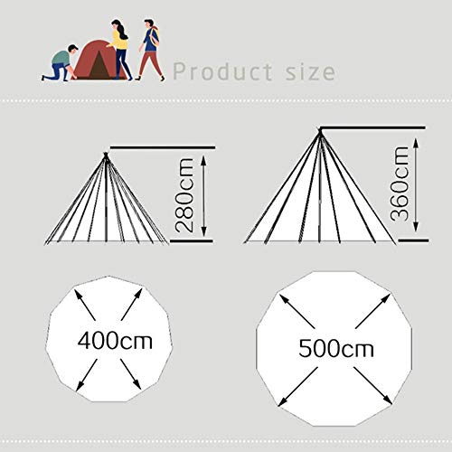Carpa de camping impermeable beige para 3-8 personas miniatura 6