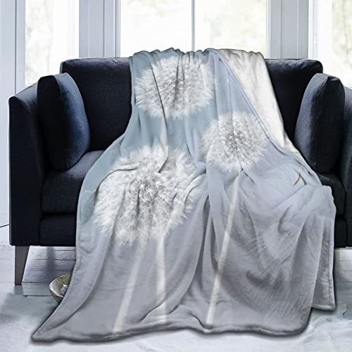 Dandelion Blanket Throw Soft Lightweight Flannel Fleece Blankets For Bed Couch Sofa Bedroom Living Room Travel Camping Decoration 50"X40" #TOP3