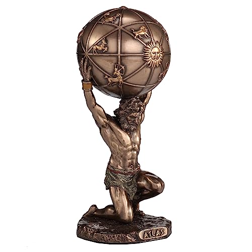 Estatua Atlas El Titán que Sostiene el Cielo 5.5" miniatura 2