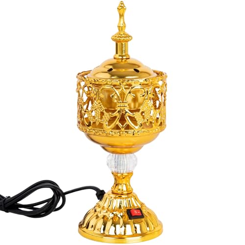Golden Electric Incense Burner with US Plug