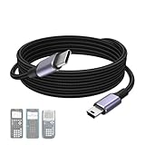 TI 84 Câble de charge compatible avec calculatrices Texas Instruments TI 84 Plus CE, TI 89 Titanium, TI Nspire CX II CAS, TI84 Plus CE Color C Silver Calculatrices, TI Nspire CX CAS, 1 m