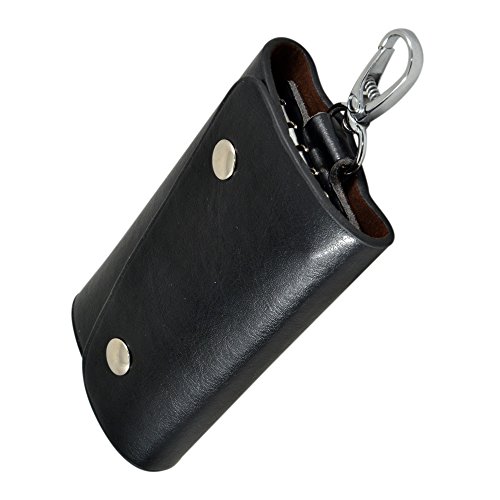 Image of Leather Key Pouch Keychain for Men & Women - Key Holder Wallet with Key Ring | Compact Key Organizer Case for Car Keys, House Keys & Coins | Small Leather Key Wallet Pouch