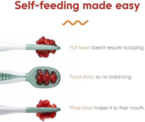 NumNum Baby Spoon 자가 수유 6개월, 무지개 6팩 — 사진 3