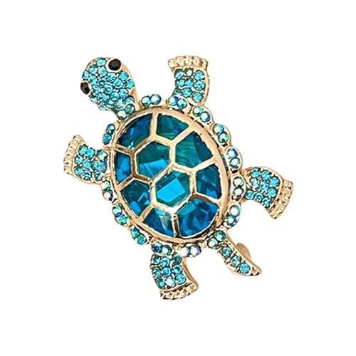 Delicate Sparkling Crystal Rhinestones Turtles Design Brooch Secure Fastening Lightweight for Daily Wear Outfits Fashion Accesso
