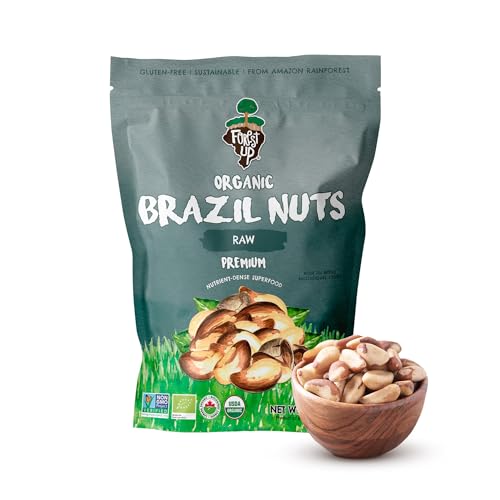 Image of Snack The True Organic Brazil Nuts 7 oz - Raw and Unsalted - Kosher - Healthy-Rich in Vegetable Protein - Harvested in Amazon Rainforest - Fresh, Vegan and Gluten Free - Forest Up