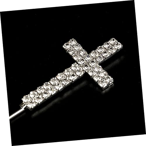 Gadpiparty 2 Peças Cruz Para Bolo Topo De Bolo De Aniversário Cruz De Diamante Topo De Bolo De Crist