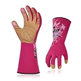 Vgo... Gants de jardinage pour femmes, gantelet d'élagage, manches...