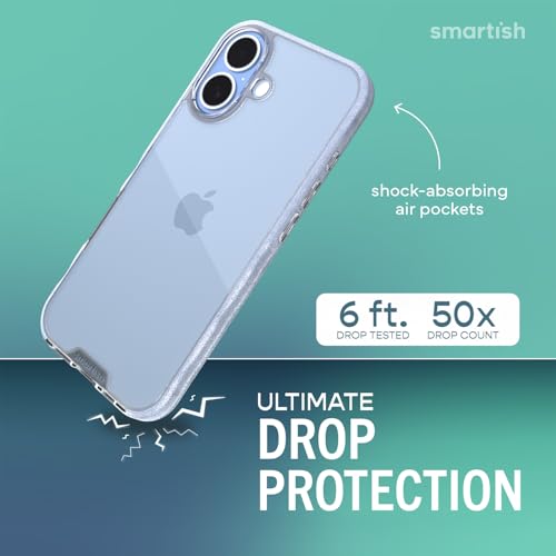 Image of Smartish iPhone 17 Clear Case - Gripmunk [Lightweight + Protective] Anti-Yellowing Slim Case - Drop Tested Ultra Thin Grip Cover for Apple iPhone 17 - Clearly Clear