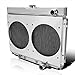 Spec-D Tuning Aluminum Cooling 3 Row Radiator with Fan Shroud Compatible with Ford Mustang 1967-1970