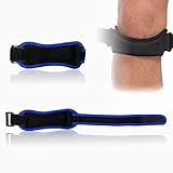 Best Los partidarios de la rodilla - 2 bandas protectoras de rodilla azules, rodilleras ajustables Review 