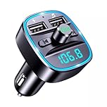 FM Transmitter, Bluetooth Wireless Radio Adapter Car Kit with 2 USB Ports Fast Car Charger MP3 Player Support TF Card & Disk- Wireless Bluetooth 5.0 Radio Adapter Car Kit PD3.0 Type C 20W+QC3.0