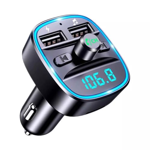 5.3 Bluetooth Car Charger FM Transmitter, Wireless Radio Receiver With Dual USb Charging Port |Max 48W Bluetooth FM Transmitter Connect Your phone to Your Car Stereo,USB Disk & Hands-Free Calling 5.3 Bluetooth Car Charger FM Transmitter, Wireless Radio Receiver With Dual USb Charging Port |Max 48W Bluetooth FM Transmitter Connect Your phone to Your Car Stereo,USB Disk & Hands-Free Calling