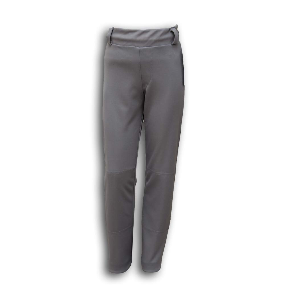 Exxact SportsYouth Baseball Pants - No Fly w/Belt Loops (Grey, Youth Small)