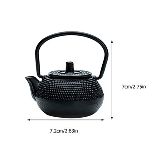 Patkaw Cast Iron Teapot Japanese Tetsubin Kettle Stovetop Tea Kettle Loose Leaf Tea Pot For Boiling Hot Water Tea Black #TOP6
