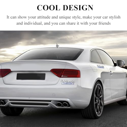 Image of Wevdn Car Bad Ass Edition Emblem, 3D Raised Funny Bad Ass Edition Metal Sticker Fender Badge Decal, Self-Adhesive Bad Ass Tailgate Hood Auto Body Decor, Exterior Car Accessories (Silver&Blue)