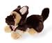 Bauer Spielwaren "Pia Pia Club" Deutscher Schäferhund liegend: Flauschiges Kuscheltier zum Liebhaben und Spielen, mit Sammelarmband, waschbar, 17 cm, braun (17131)