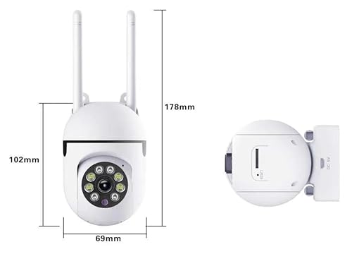 Câmera de segurança interna doméstica, HD 1080p, banda dupla, Wi-Fi, inclinação, zoom, áudio bidirec