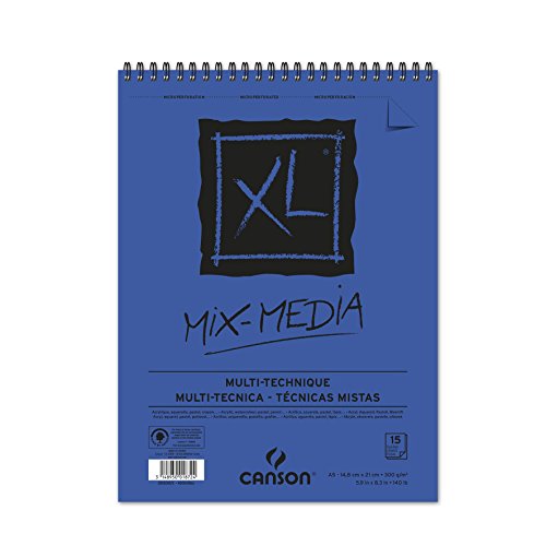 Canson - Album Espiral A5 Microperforado 15H. Xl Mix Media Texturado En Oferta Canson - Album Espiral A5 Microperforado 15H. Xl Mix Media Texturado