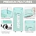 Goodpick Rolling Laundry Basket with Wheels,75L Large Collapsible Laundry Hamper with Removable Wash Bag Space for living room, Blue