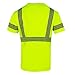 VENDACE Hi Vis Reflective Shirts for Men Class 3 High Visibility Safety Construction Work T Shirt Short Sleeve(Yellow,L)