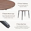 42 Round Dining Table for 4, 54 Oval Dining Table for 6, Extendable Kitchen & Dining Room Table with Metal Legs, Modern Rustic Space-Saving Adjustable Shape Dinner Table, Easy Assembly,Walnut