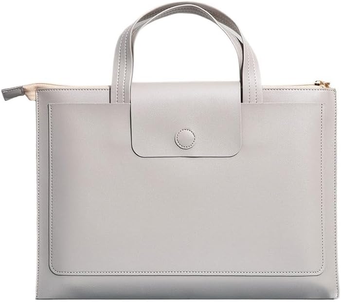 PU Business Hand-held Briefcase Meeting Information Bag Zipper Type Document