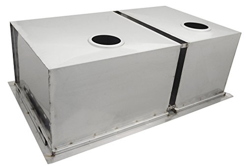 Sunstone B-Sk34 Over/Under Height Double Basin Sink With Covers, 34" X 12", Stainless Steel #TOP3