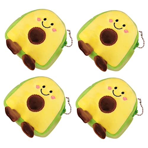 Shaped Coin Pouch Set 4pcs Girls Coin Purse Plush Purse Small Wallet for Travel Shopping and Everyday Occasions