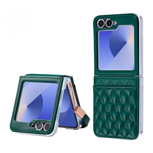 Étui Samsung Galaxy Z Flip 6 anti-chute à charnière renforcée et cuir synthétique doux