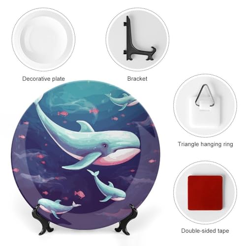 Plato Decorativo de Porcelana Whale Bone China 7 pulgadas miniatura 3