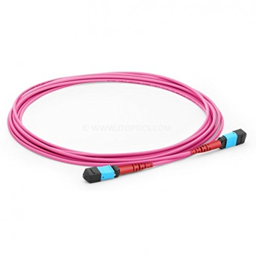 24 Fiber MPO Trunk Cable MPO (F) MPO (F) OM4 Multimode Pink Color